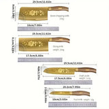 “Titanium-Coated 4-Piece Kitchen Knife Set – Sharp & Durable for Meat, Bones, Home or Commercial Use”