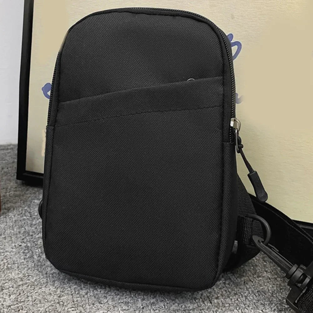 Men’s Moto Biker Chest Crossbody Bag — Outdoor Sports Sling Messenger Shoulder Pack