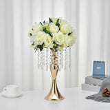 Gold Metal Flower Vase Set – Elegant Centerpieces for Wedding, Anniversary & Dinner Table Décor (4 Pcs)