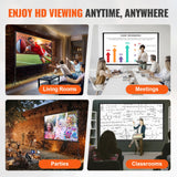 Vevor Portable Projection Screen Kit – 16:9 HD/4K, Tripod Stand for 100″, 120″ or 150″ Viewing