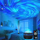 Aurora Borealis Starry Sky Projector – LED Galaxy Night Light with Remote, 7 Lighting Effects & Rotating Star Projector for Bedroom Decor