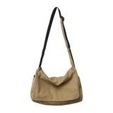 Vintage-Style Canvas Messenger Bag for Women – Versatile Retro Tote Sling with Adjustable Strap
