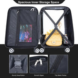 4-Piece Lightweight Travel Luggage Set – Large Capacity Spinner Suitcases with Double Wheels