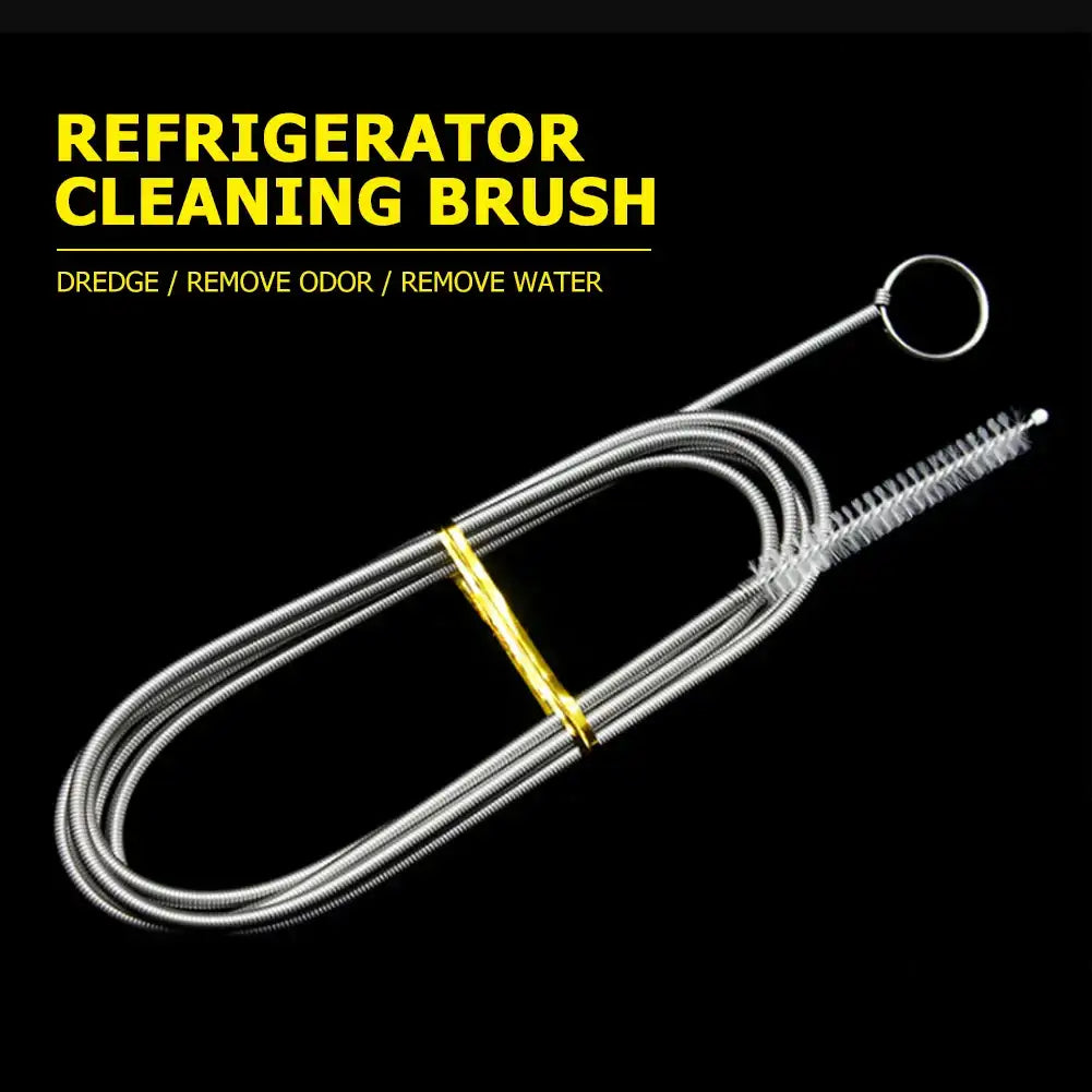 Flexible Stainless-Steel Pipe & Tube Cleaner Brush Set – Reusable Nylon Bristles for Drains, Refrigerator Lines & More 🧼