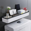 Wall-Hanging Above-Toilet Storage Cabinet – Hole-Free Multifunctional White Rack Organizer