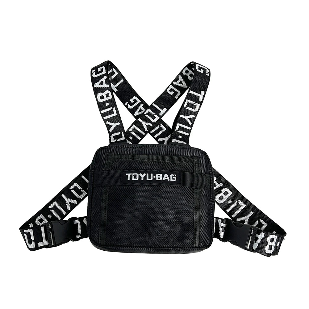 Unisex Chest Rig Bag – Fashion Hip-Hop Streetwear Vest Pack with Multi-Pockets & Adjustable Waist Belt for Men & Women