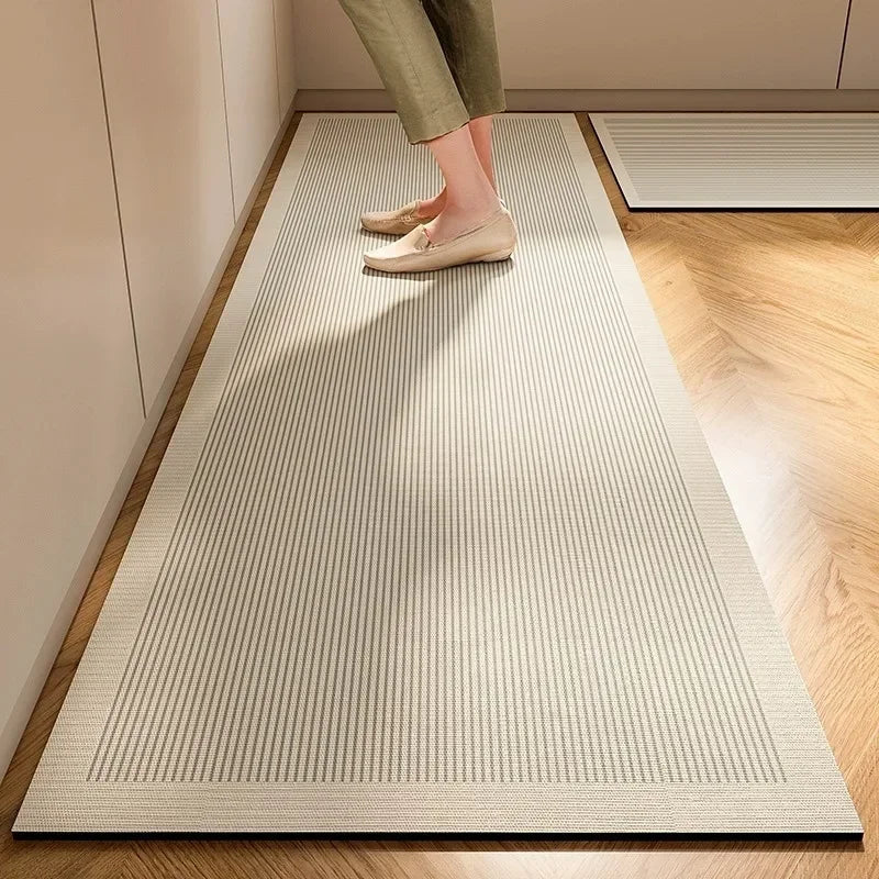 Japanese Style Diatomite Kitchen Floor Mat – Soft, Anti-Slip, Large Absorbent Rug for Home & Easy Cleaning 🏠✨