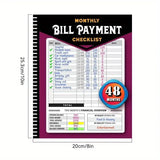Monthly Bill Tracker Notebook – 4-Year Budgeting & Payment Checklist for Families & Money Managers