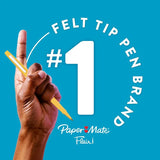 Flair Felt Tip Pens – 12-Pack Assorted Colors, 0.7mm Medium Point Marker Pens for Teachers & Students