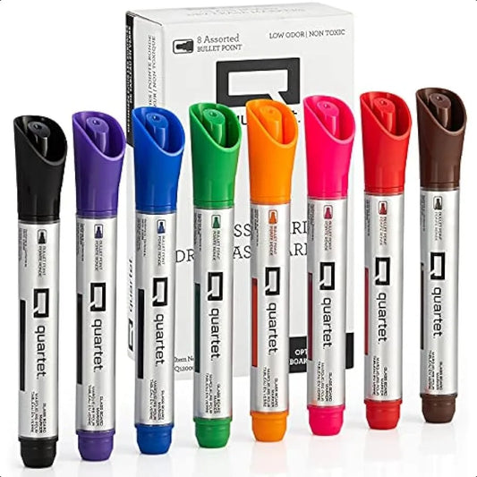 Dry Erase Markers – Bullet Tip Whiteboard Pens for Teachers, School, Office & Home Use 🖊️