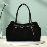 Women’s Fashion PU Leather Shoulder Bag – Solid Colour Stylish Shoulder Purse for Commuting