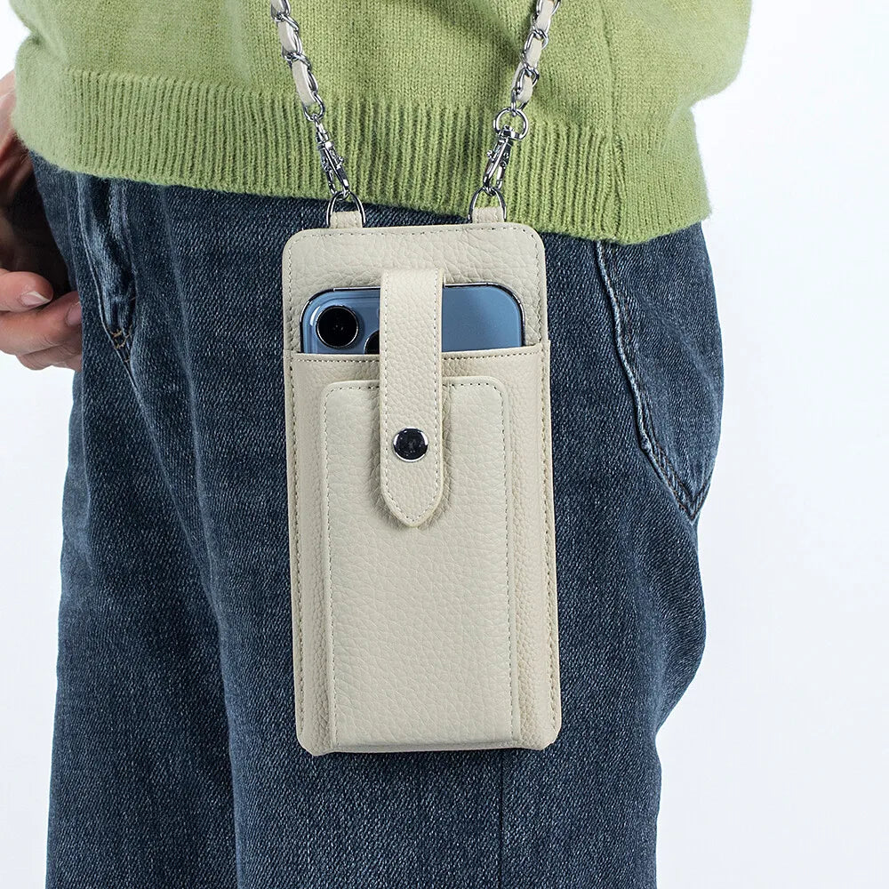 Women’s Small Crossbody Phone Purse – Fashion Wallet Shoulder Bag with Chain Strap, Card Slots & Pocket for Daily Use