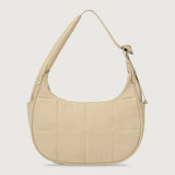 Women’s Quilted Nylon Puffer Crescent Shoulder Bag – Adjustable Strap Crossbody Style