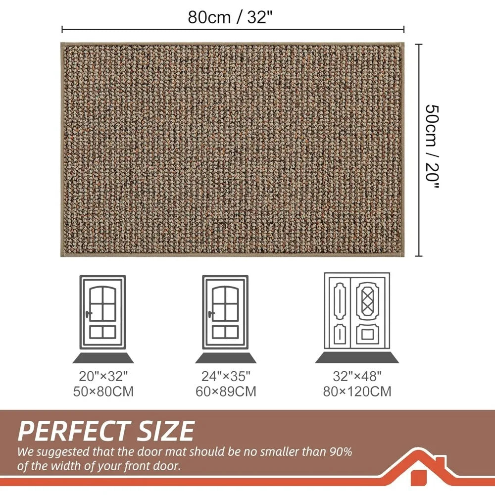 Dirt-Trapper Door Mat 20″ × 32″ – Non-Slip Washable Entrance Rug for Dirt, Mud & Sand