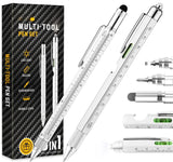 Multifunction Pen – 6-in-1 Stylus Ballpoint Tool with Ruler, Level, Screwdriver & LED Light 🔧