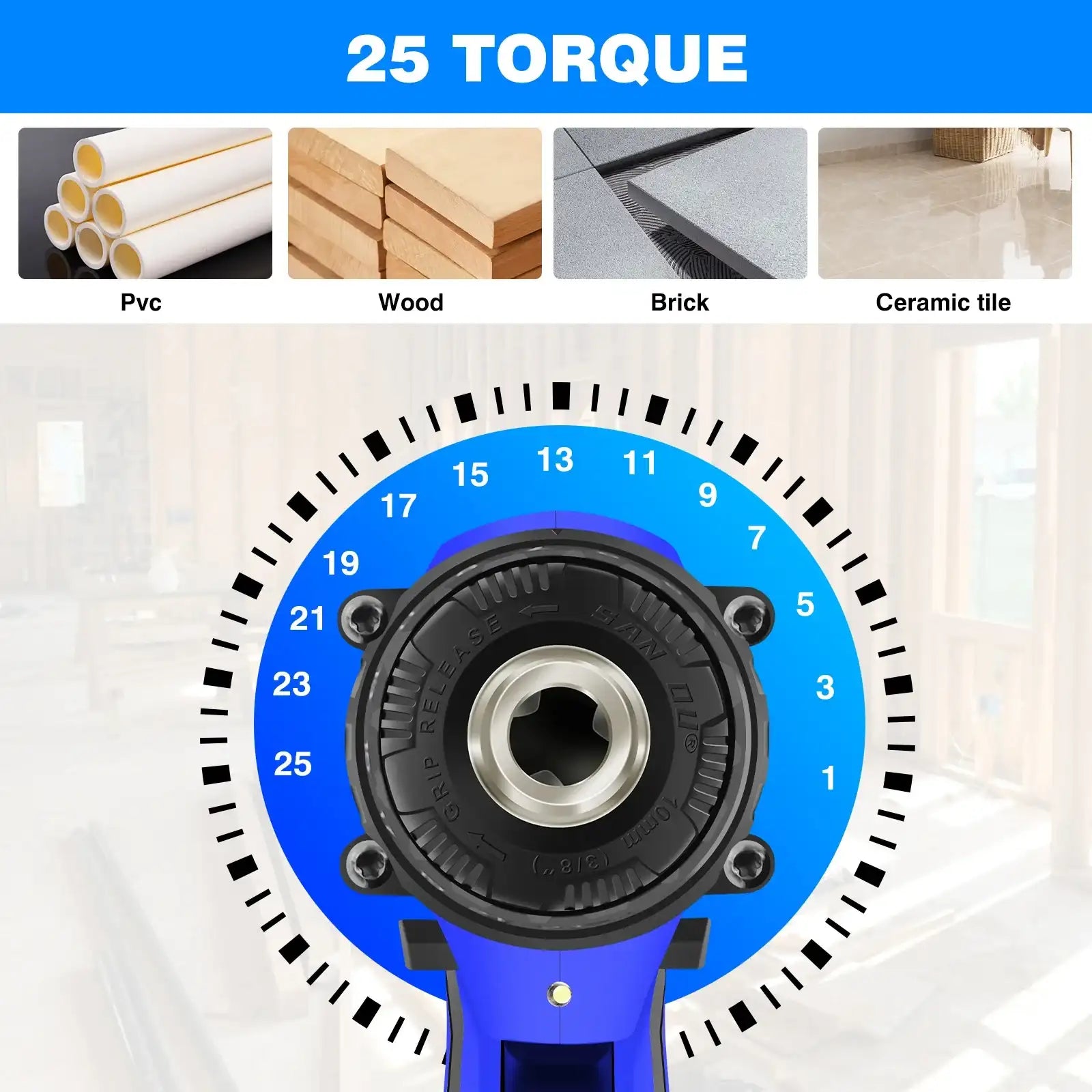 21 V Cordless Power Drill Set – Handheld Screwdriver Drill with 25 + 1 Torque Settings, 1.5Ah Li-Ion Battery & Fast Charger