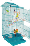 Roof-Top Medium Parakeet Cage – Bird Cage for Cockatiels, Conures, Finches, Budgies, Canaries & Lovebirds
