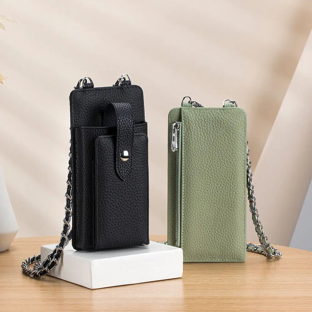 Women’s Small Crossbody Phone Purse – Fashion Wallet Shoulder Bag with Chain Strap, Card Slots & Pocket for Daily Use