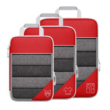 3-6 pcs Compressed Packing Cubes Travel Storage Organizer Set with Shoe Bag & Mesh Visual Luggage Set