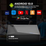 K3 Pro Android 10.0 TV Box – 6K HDR Media Player with Built-in WiFi Antenna, US Terrestrial Channel Support (Ships from US)