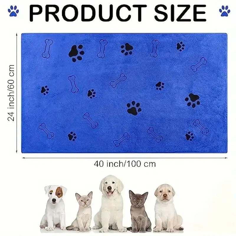 Quick-Dry Microfiber Dog Bath Towel – Soft, Super Absorbent Pet Grooming Towel Set (2 pcs) 🐾