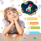 Wooden City Building Blocks Set with Map – 100+ Pieces Educational Construction Toy for Toddlers & Preschoolers