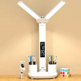 💡 LED Desk Lamp with Calendar, Temperature & Clock – USB Rechargeable Wireless Table Lamp with Touch Control & Night Light