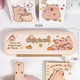 Cute Capybara Pencil Case – Large Capacity, Dirt-Resistant Aesthetic Stationery Bag 🐾✨