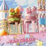 700ml Cartoon Capybara Water Bottle with Dual Drinking Modes for Kids (Large Capacity)