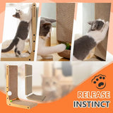 L-Shape Cat Scratcher – 23.6" Cardboard Cat Scratch Pad for Indoor Cats, Protects Furniture, Multi-Angle Cat Scratching Lounge