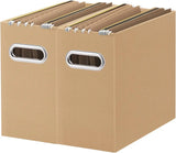 Collapsible File Organizer Box – 2-Pack Portable Storage with Handle for Office & Home (Pink) 📁