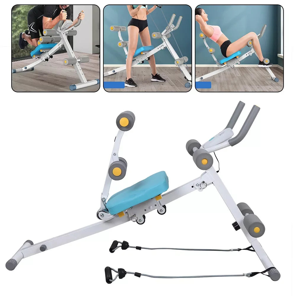 2-in-1 Supine Board & Body Shaper – Adjustable Ab Machine with 4 Strength Levels & Double Spring Assist (330 lbs Capacity)