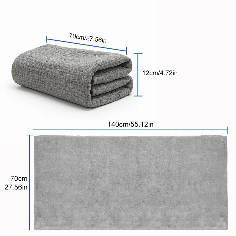 4-Piece Hotel-Grade Bamboo-Cotton Towel Set – Ultra-Absorbent Luxury Bath & Face Towels