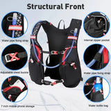 5L ultra-light running hydration backpack – trail running vest pack with 500ml flasks & 2L water bladder for marathon & biking
