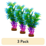 Aqua-Life Faux Maidenhair Fern Set (3 Pack) – Weighted Base Aquarium & Terrarium Plant Decoration 🌿