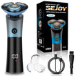 Sejoy FK379 Rotary Electric Shaver – 3D Floating Cutter, Washable & Rechargeable Beard Trimmer for Men