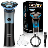 Sejoy FK379 Rotary Electric Shaver – 3D Floating Cutter, Washable & Rechargeable Beard Trimmer for Men