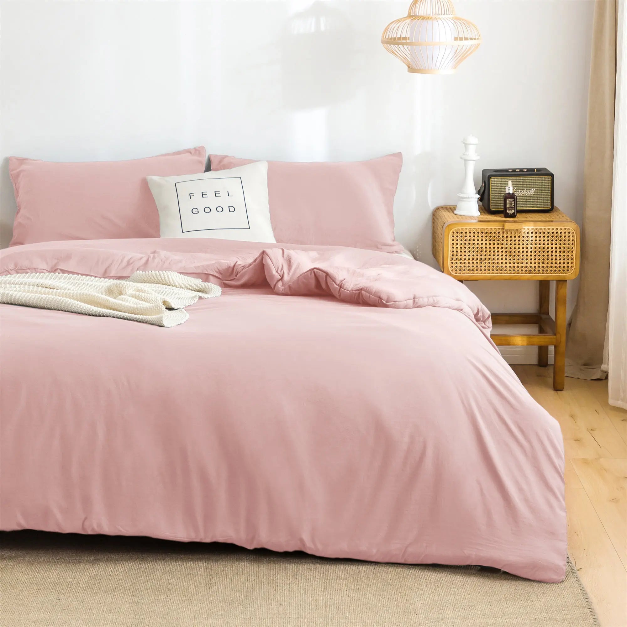 All-Season Reversible Washable Microfiber Comforter Set – Luxury Skin-Friendly Bedding Bundle