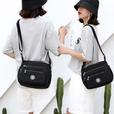 Women’s Nylon Waterproof Crossbody Bag — Multi-Pocket Travel Messenger & Shoulder Purse