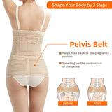 3-in-1 Postpartum Abdominal Belt – Three-Piece Adjustable Recovery Set for Waist Cinching, Body Shaping & Abdominal Support