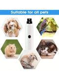 Rechargeable USB Electric Dog Nail Trimmer with 3 Grinding Ports for Small to Large Dogs ✂️🐶