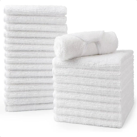 Premium Washcloth Towel Pack (24-Pack) – Ultra-Soft, Fast-Drying & Highly Absorbent Face Towels (12"x12")