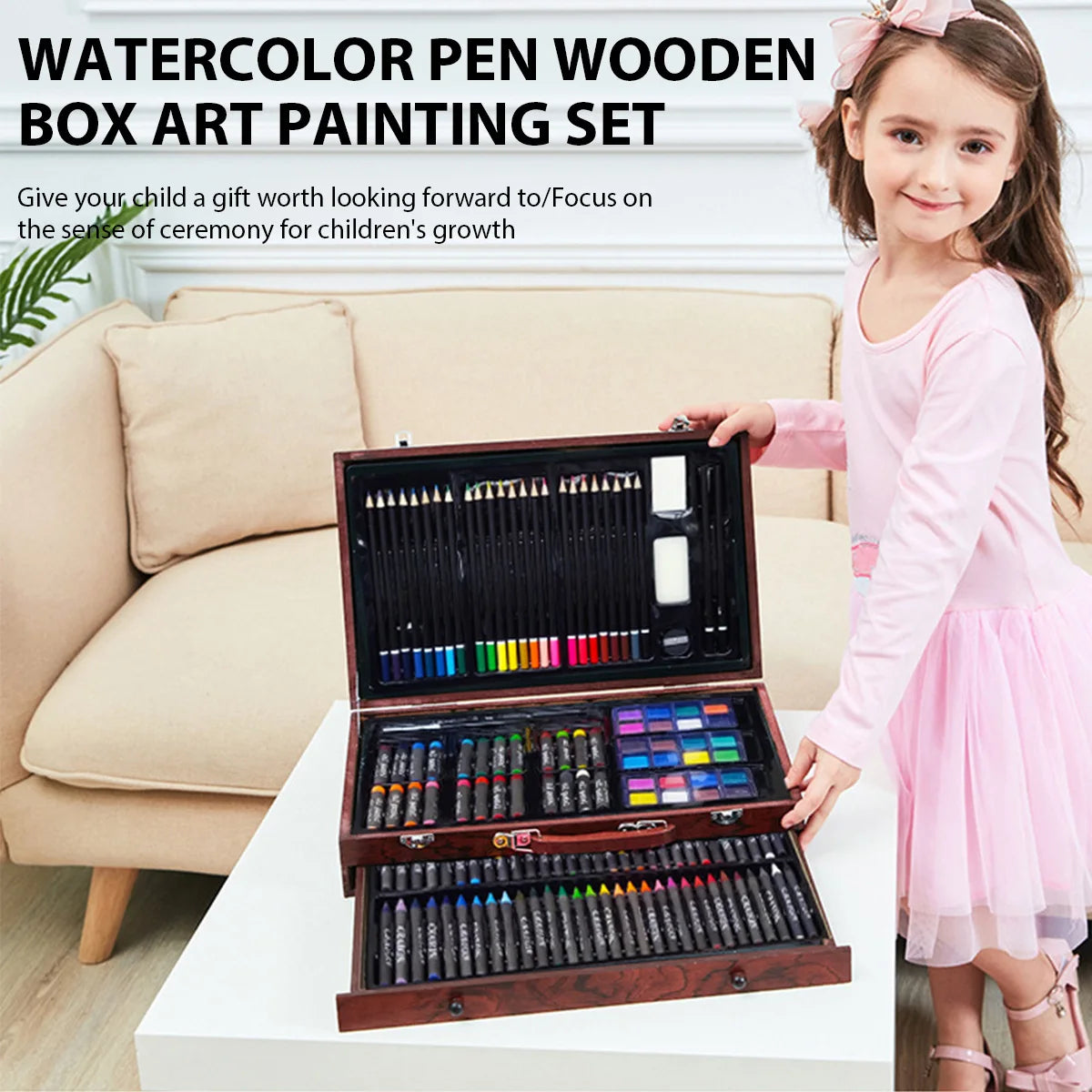 140-Piece Ultimate Painting & Drawing Art Set – Brushes, Markers, Watercolors & Pencils