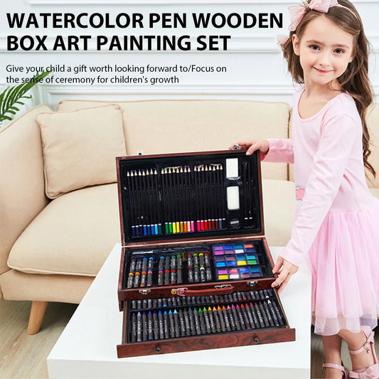 140-Piece Ultimate Painting & Drawing Art Set – Brushes, Markers, Watercolors & Pencils