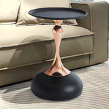 Round Black Coffee Table – Large Capacity Movable Tea Table for Living Room Decoration & Modern Furniture ☕🖤