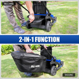 40V 17″ Brushless Cordless Lawn Mower – 2-in-1 Electric Push Lawnmower with 6-Position Height Adjustment & Dual 4.0 Ah Batteries