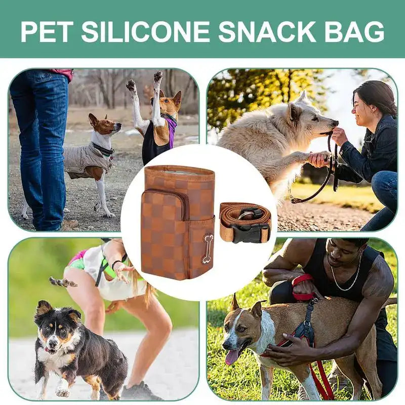 Magnetic Buckle Dog Treat Training Pouch – Waist Bag for Outdoor Training & Snack Rewards