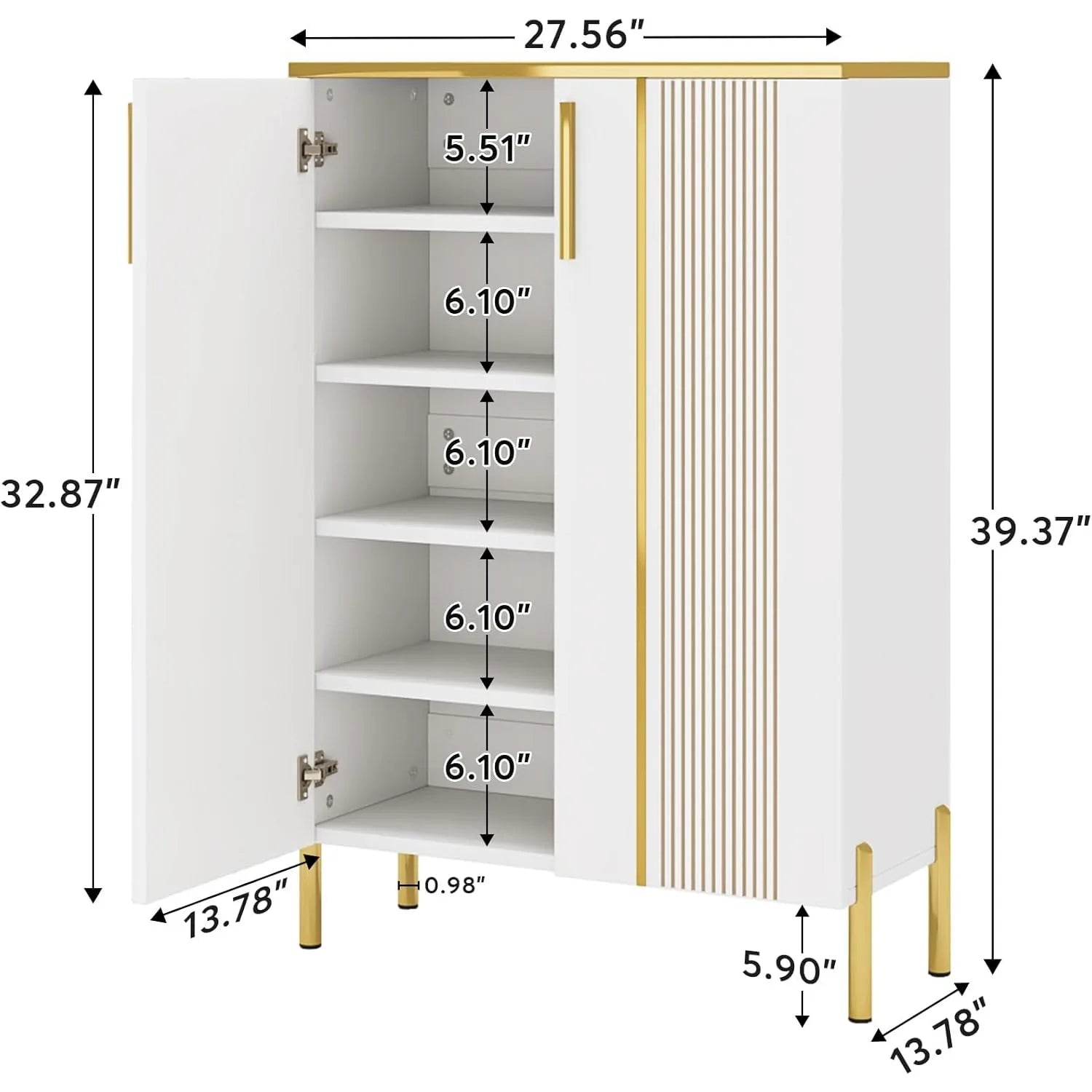 6-Tier Shoe Storage Cabinet – Wooden Shoe Rack with Adjustable Shelves for Entryway, Closet & Living Room