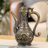 Vintage Turkish Coffee Pot & Cup Set with Metal Tray – Elegant Tea/Coffee Service for 4