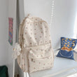 Floral Prints Girls’ College Backpack — Large-Capacity Aesthetic School Bookbag with Pendant